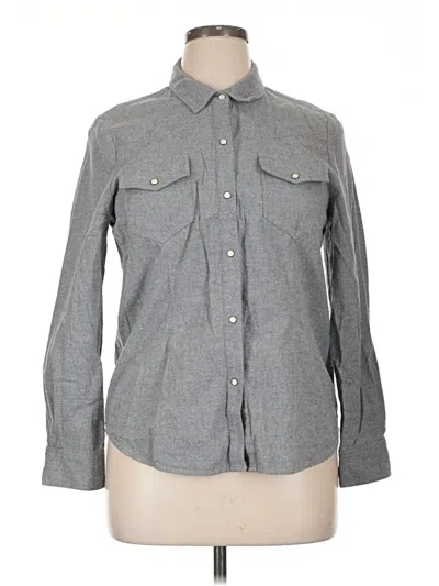 Pre-owned Untuckit Long Sleeve Polo Shirt In Gray