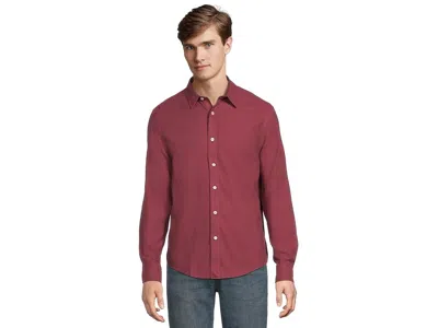 Untuckit Long Sleeve Wrinkle Free Veneto In Burgundy