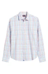 Untuckit Moore Check Wrinkle Free Cotton Button-up Shirt In Pink