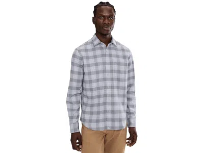 Untuckit Performance Flannel Brightlake Shirt In Gray