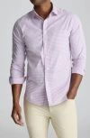 Untuckit Plaid Cottontek Performance Button-up Shirt In Pink