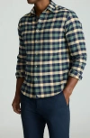 Untuckit Plenville Flannel Shirt In Green