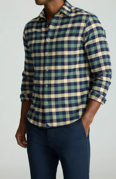 Untuckit Plenville Flannel Shirt In Green