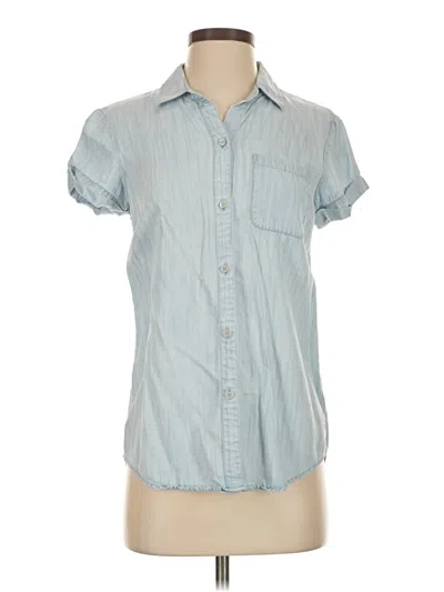 Pre-owned Untuckit Short Sleeve Button Down Shirt In Blue