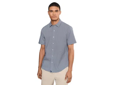 Untuckit Short Sleeve Lobo Performance Printed Shirt In Blue