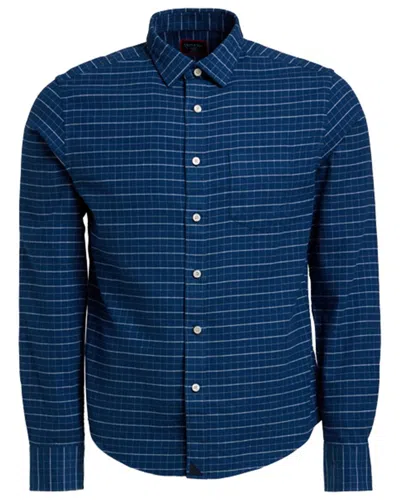Untuckit Slim Fit Flannel Michelot Shirt In Blue