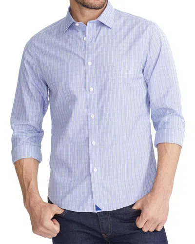 Untuckit Slim Fit Luxe Wrinkle-free Redstone Shirt In Blue