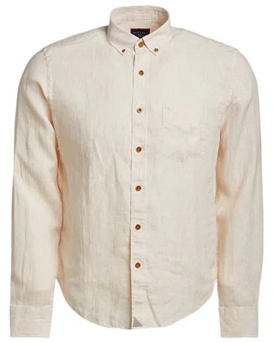 Untuckit Slim Fit Wrinkle-resistant Hudelot Linen Shirt In Brown