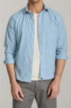 Untuckit Starling Check Performance Button-up Shirt In Blue