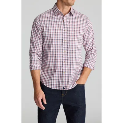 Untuckit Sunquil Cottontek Performance Button-up Shirt In Mauve Wood
