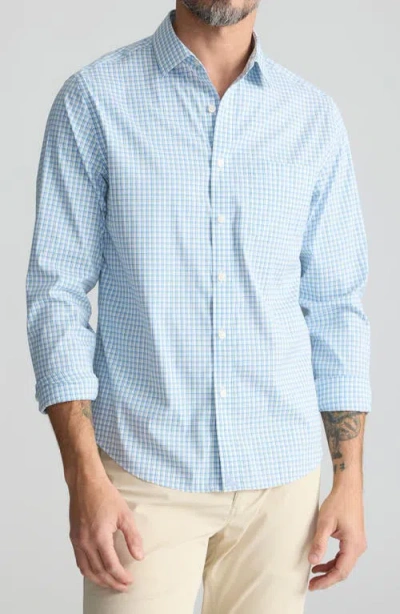 Untuckit Tattersall Check Wrinkle Free Cotton Button-up Shirt In Blue