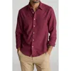 Untuckit Veneto Regular Fit Textured Wrinkle Free Cotton Button-down Shirt In Brown