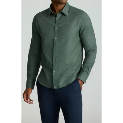 Untuckit Veneto Regular Fit Textured Wrinkle Free Cotton Button-down Shirt In Green