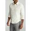 Untuckit Veneto Regular Fit Textured Wrinkle Free Cotton Button-down Shirt In White
