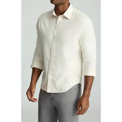 Untuckit Veneto Regular Fit Textured Wrinkle Free Cotton Button-down Shirt In White