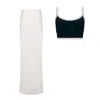 Unum Diem Neutrals / White / Black Mono Camisole & Skirt - Matching Set In Black/white