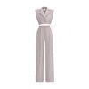 Unum Diem Neutrals Sleeveless Blazer & Straight Trouser - Matching Set, Stone In Yellow