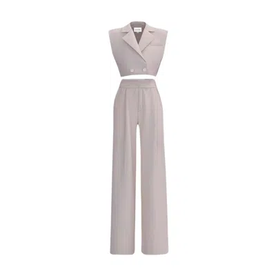 Unum Diem Neutrals Women's Neutral Sleeveless Blazer & Trouser Co-ord - Tailored Two-piece Suit Set In Yellow