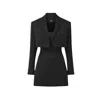 Unum Diem Pinstripe Blazer & Tube Dress - Matching Set, Black In Black