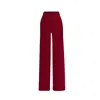 Unum Diem Women's Flared Suit Trouser - Cherry Red In Red