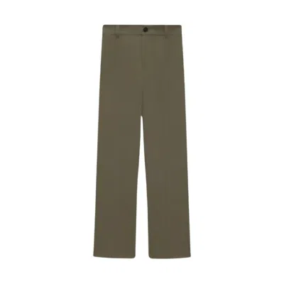 Unum Diem Women's Green Tailored Front-pleated Trouser - Olive