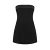 Unum Diem Women's Satin Mini Dress - Black In Black