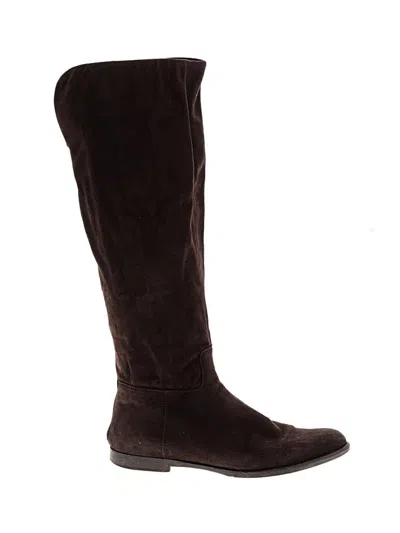 Pre-owned Unützer Boots In Burgundy