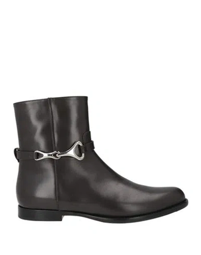 Unützer Woman Ankle Boots Dark Brown Size 7.5 Calfskin In Black