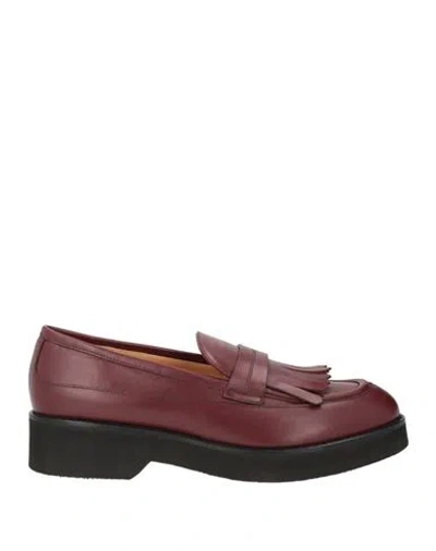 Unützer Woman Loafers Burgundy Size 11 Leather In Multi
