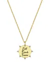 Unwritten 14k Gold Plated And Crystal Best Friends Forever Pendant Necklace In Gold