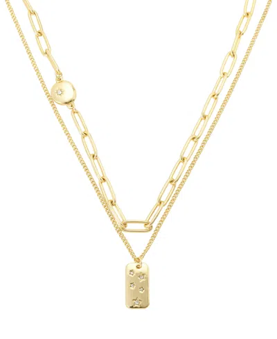 Unwritten Celestial Star Double Layer Necklace In Gold