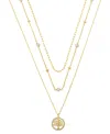 Unwritten Cubic Family Tree Pendant Layered Necklace Set