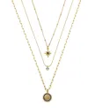 Unwritten Cubic Zirconia And Crystal Celestial Evil Eye And Moon Layered Necklace Set