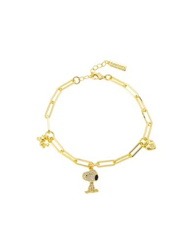 Unwritten Cubic Zirconia And Crystal Charm Bracelet In Gold