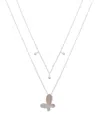 Unwritten Cubic Zirconia And Mother Of Pearl Butterfly Layered Necklace Set