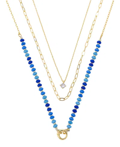 Unwritten Cubic Zirconia Beaded Layered Necklace Set