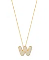 Unwritten Cubic Zirconia Bubble Initial Pendant Necklace In Gold-w