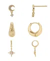 Unwritten Cubic Zirconia Celestial Trio Earring Set