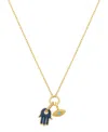Unwritten Cubic Zirconia Evil Eye Charm Pendant Necklace In Gold