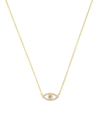 Unwritten Cubic Zirconia Evil Eye Pendant Necklace In Gold