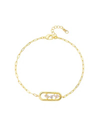 Unwritten Cubic Zirconia Gold-plated Chain Bracelet