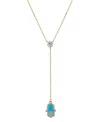 Unwritten Cubic Zirconia Hamsa Necklace In Gold