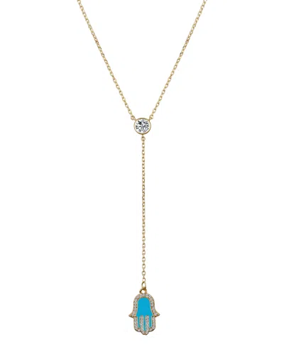 Unwritten Cubic Zirconia Hamsa Necklace In Gold