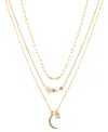 UNWRITTEN CUBIC ZIRCONIA OPAL STAR AND MOON LAYERED NECKLACE SET