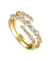 Unwritten Cubic Zirconia Spiral Ring