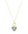 Unwritten Gold Plated Heart Pendant Necklace In Gold