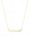 Unwritten Mama Cubic Zirconia Heart Dip Chian Necklace In Gold