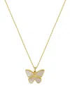 Unwritten Mother Of Pearl Butterfly Mama Necklace In Gold