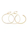 Unwritten White Crystal Stone 3-piece Bracelet Set In Gold