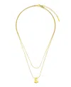 Unwritten X Moda Sport Silver Tone Water Resistant Initial Layered Necklace In Gold E